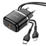hoco-n24-victorious-single-port-pd20w-wall-charger-eu-type-c-to-lightning-set-150x150 Panier